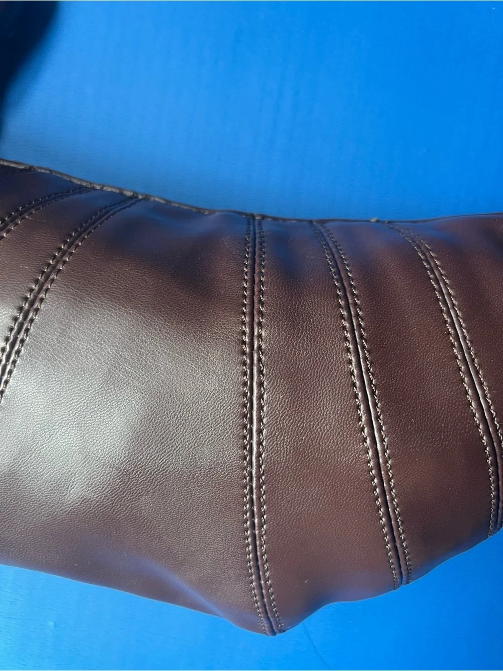 Lemaire Dark Brown Leather Logo Patch